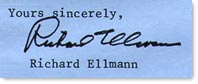Signature of Richard Ellmann